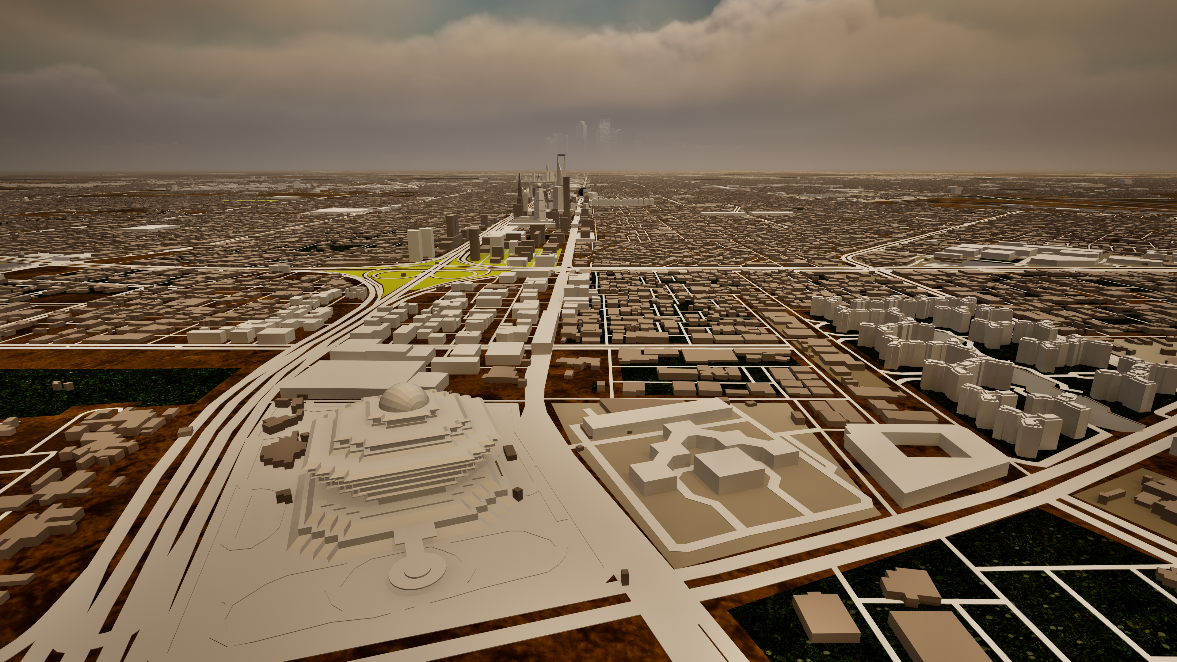 Riyadh Urban & Geographic Simulation — 1,913 km²