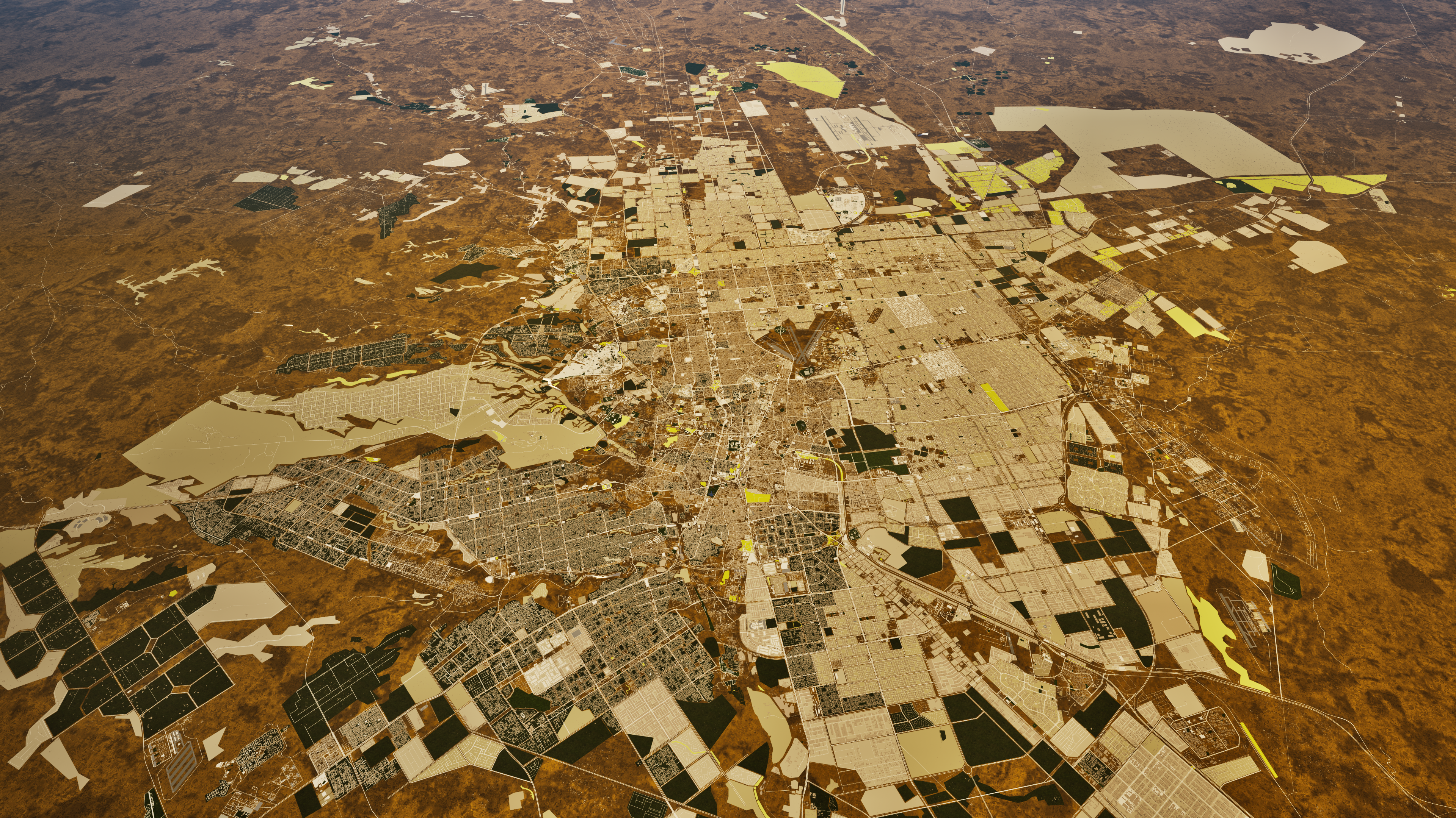 Riyadh Urban & Geographic Simulation — 1,913 km²